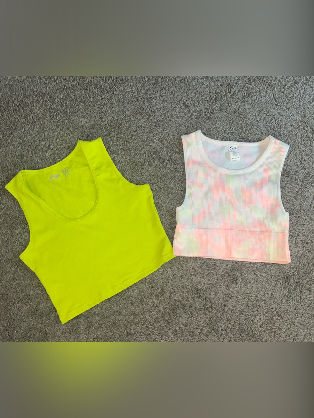 ZYIA lime and tie-dye Crop